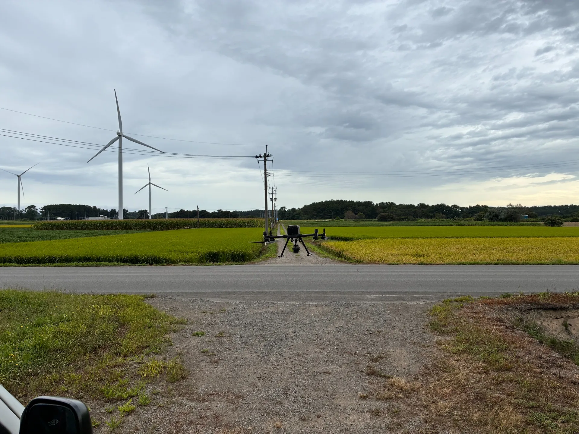 津軽地方の現場でドローンレーザー！　設計を支える3D測量