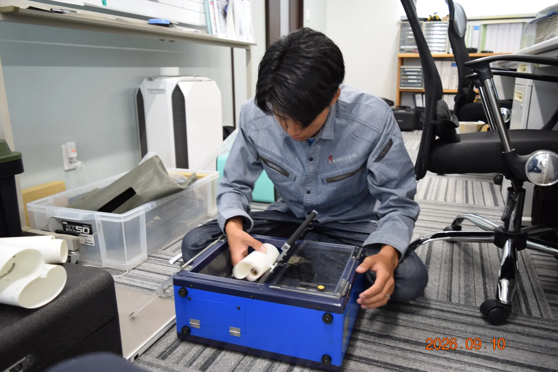 当社では陸上だけではなく、海で行われる工事にも対応しています。